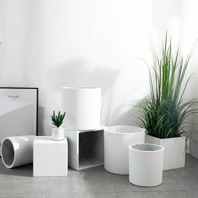 Outdoor garden decorative cement composite material breathable plant planter