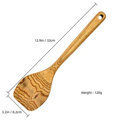 Unique design OEM wooden cooking utensil set wooden spatula and spaghetti spoon