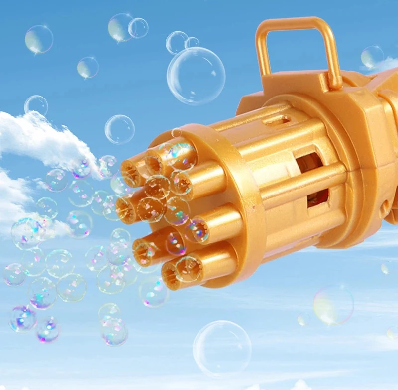 Новинка 2021 лидер продаж на Amazon детский пистолет Gatling для улицы водород кислород небольшой туман Пузырьковая машина игрушка