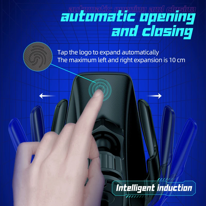 smart sensor car phone holder  2 in 1 fast charger magnetic plane phone holder for iPhone Samsung S20 note 20