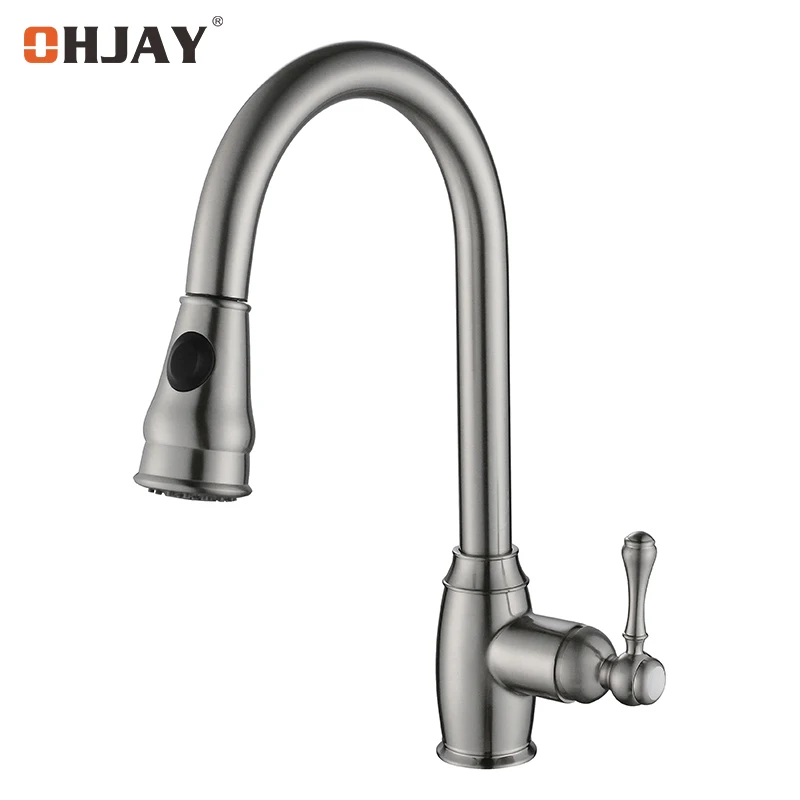 Brushed Nickel CUPC NSF Pull Down Sprayer Single Handle Kitchen Sink Faucet 304 Stainless Steel Black and Gold Sale CLASSIC Core