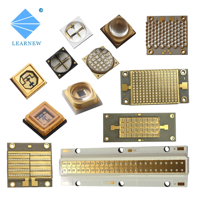 UV LED 0.5W 1W 3W 50W 100W 200W 400W uva 365nm 385nm 395nm uvb 290nm 300nm 306nm 310nm uvc 250nm 260nm 270nm uv led chips