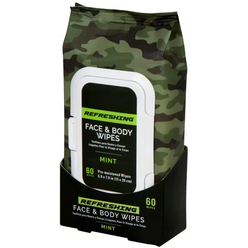 Best Seller Wet Tissue PH Balanced Gym Wipes for Men Natural Mint Cooling Face&Body Wipes