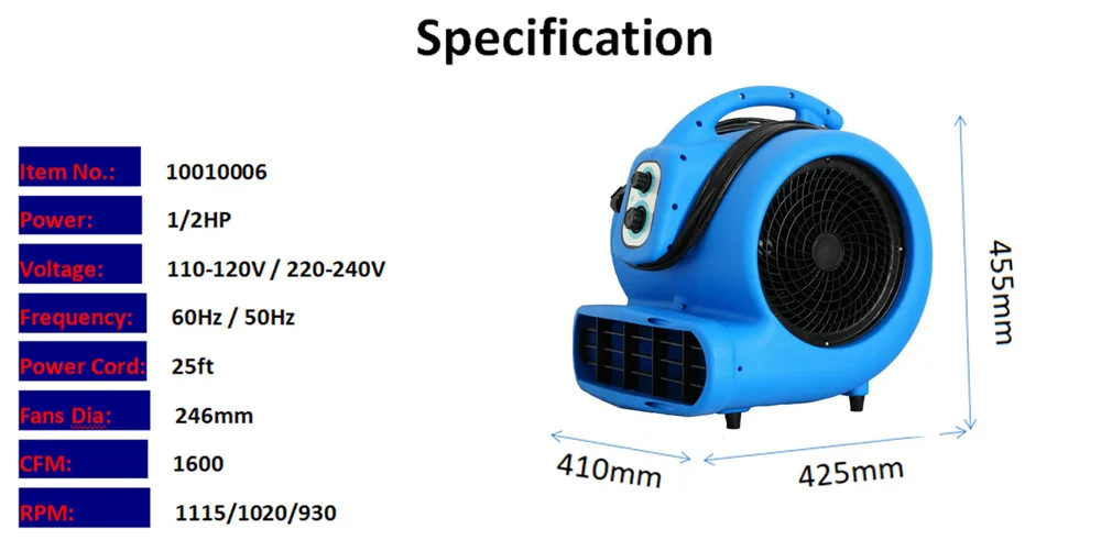 Issa member cheap price 1/2HP 3 speed carpet blower | air engine
