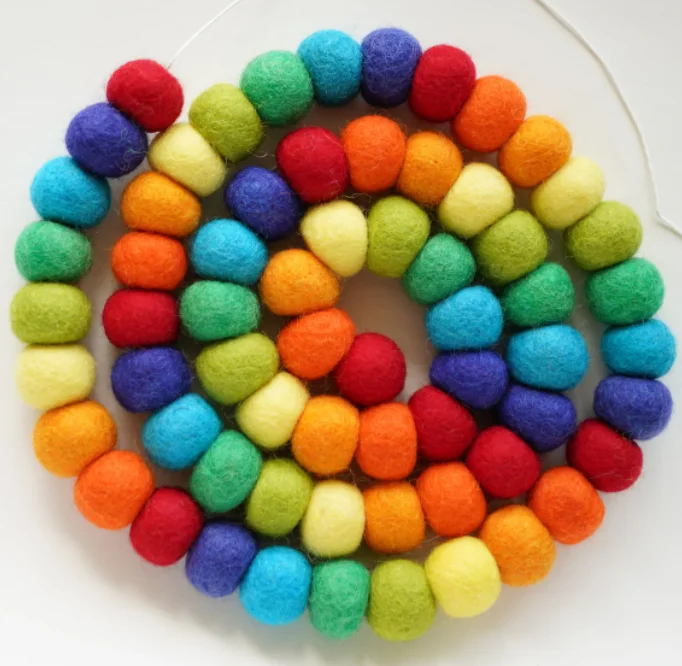 Wholesale Diy Felt Craft wool felt balls christmas decorations