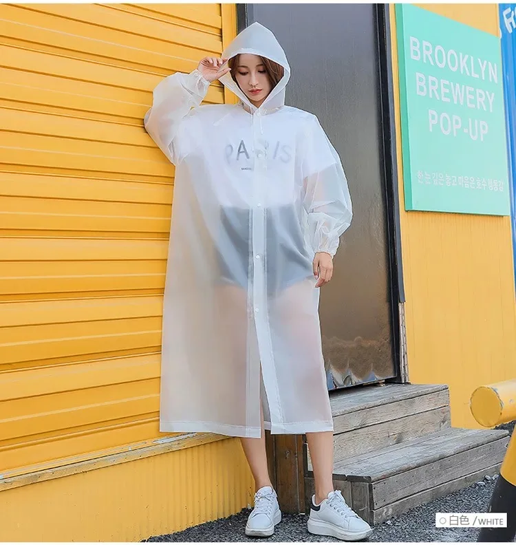 Stylish black EVA raincoat multi-functional outdoor travel all in one raincoat protective adult walking windbreaker rain wear