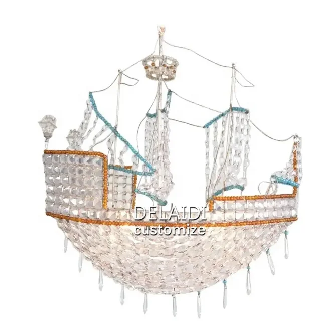 crystal chandelier duplex chandeliers living room decoration  boat chandelier