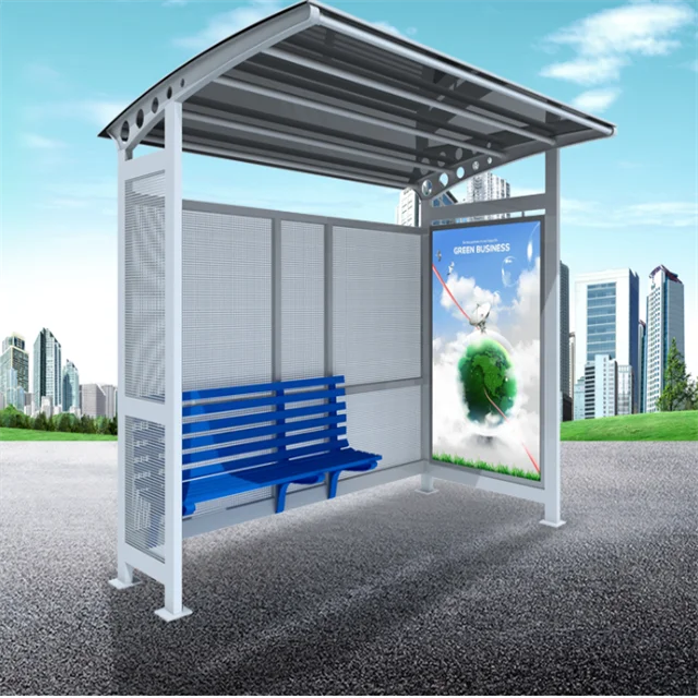 2023 modern bus station shelter design solar bus stop