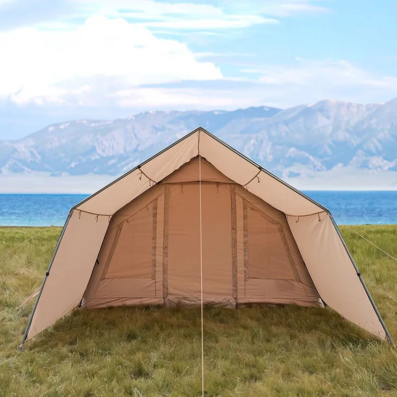 Family Use Quick Air Pump Inflation Cabin House Shaped Tent Outdoor Rainproof 3-5 Person 13 Square Meters