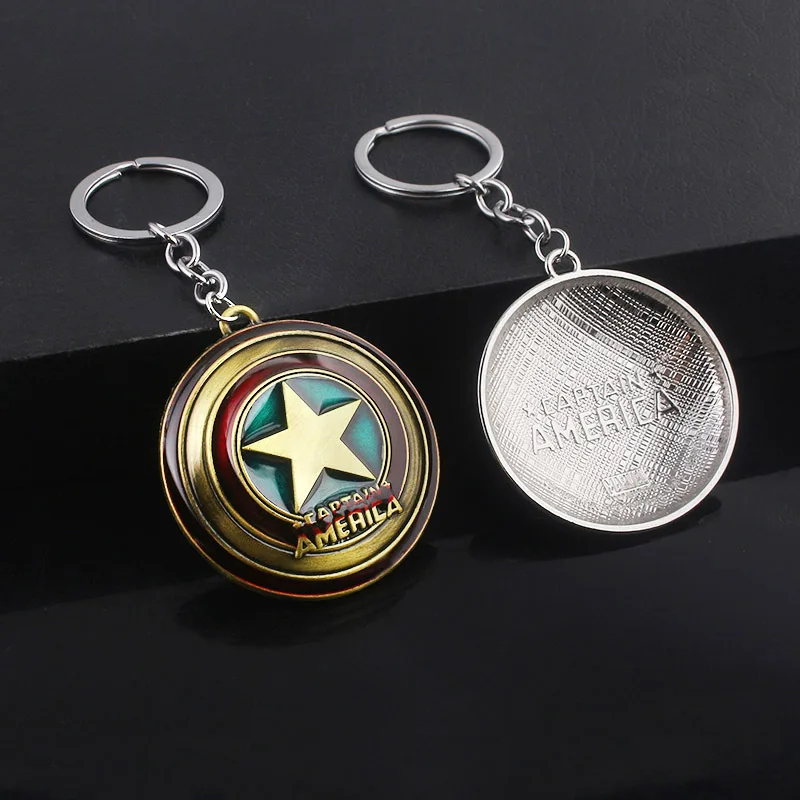 High Quality Marvel America Captain Shield Key Chain Custom Metal The Avengers Keychain Gifts
