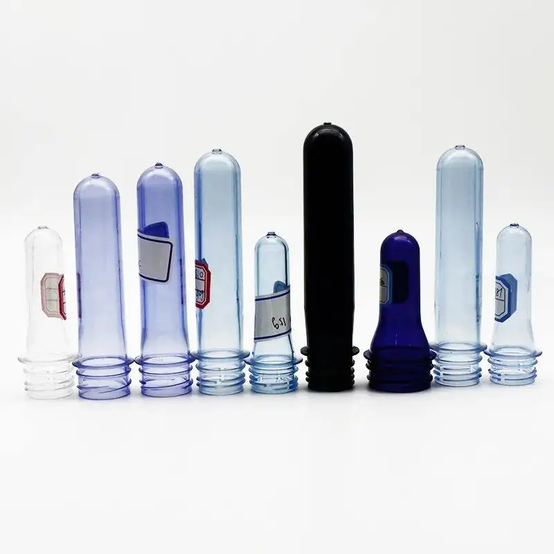 Aikedi pet preforms manufacturers Custom 28mm pco 1881 1810  neck hot fill PET Plastic drinking bottle preform