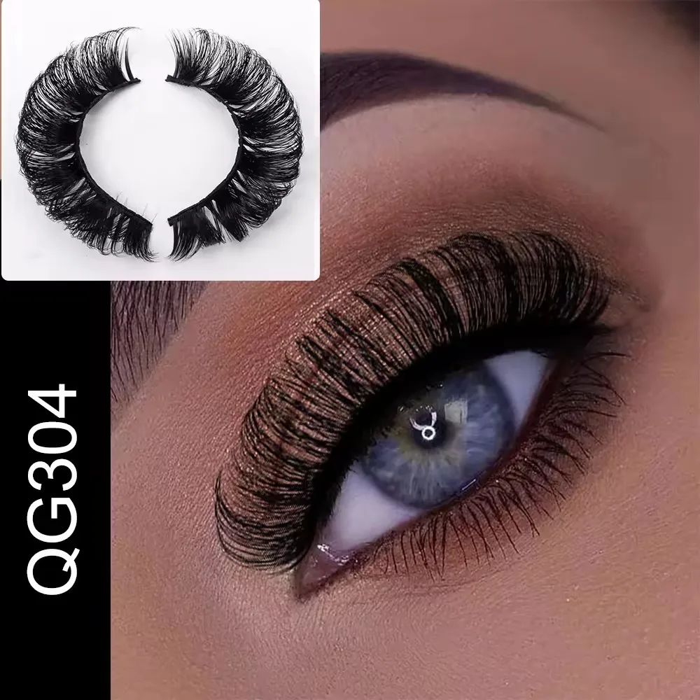yiernuo  Russian Full Strip Eyelashes Vendors Faux Natural 3D Mink Lashes 15-25mm Wholesale Eyelashes