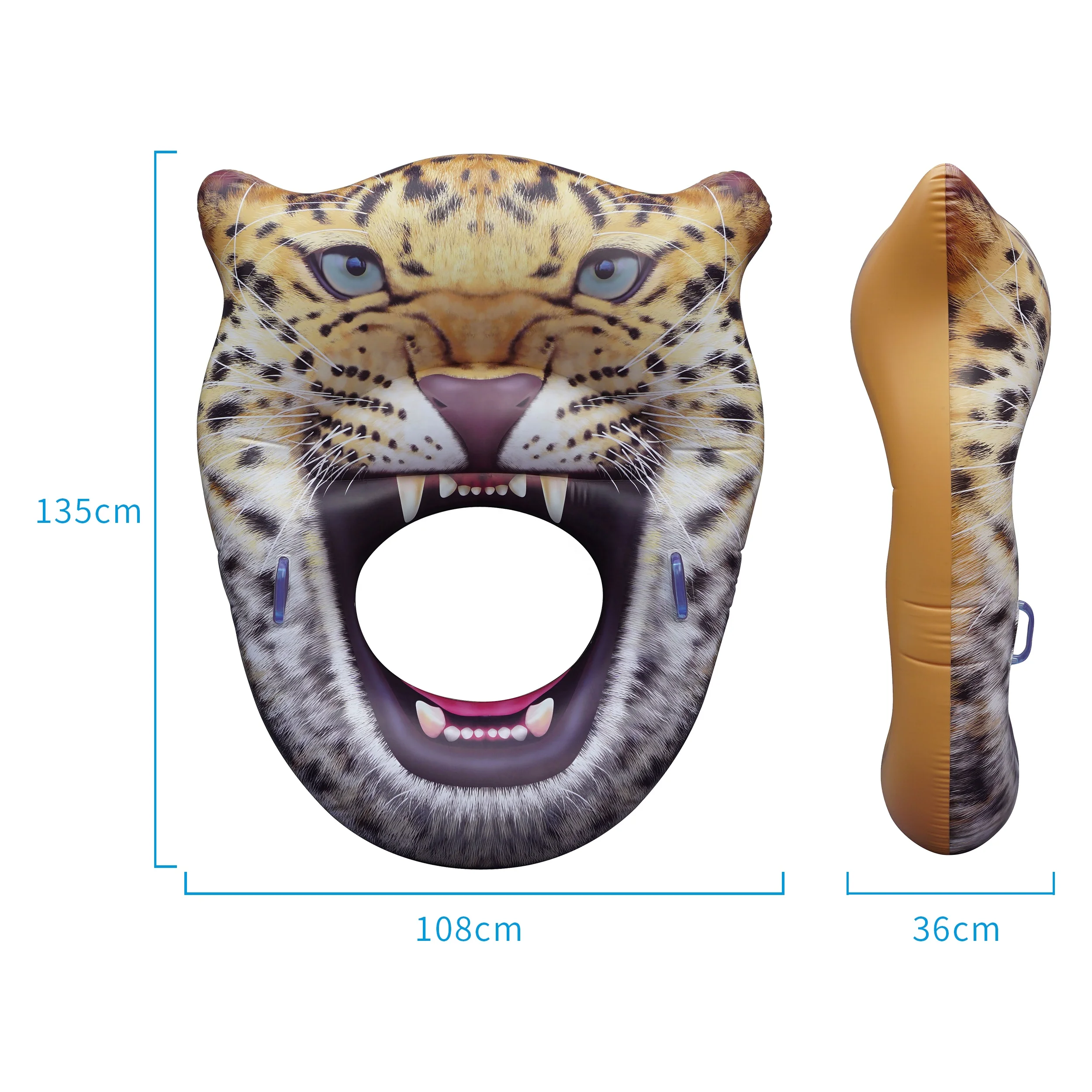 Wilder Animal Inflatable Leopard Pool Chair Adult Pool Lounger Swimming Pool Floats