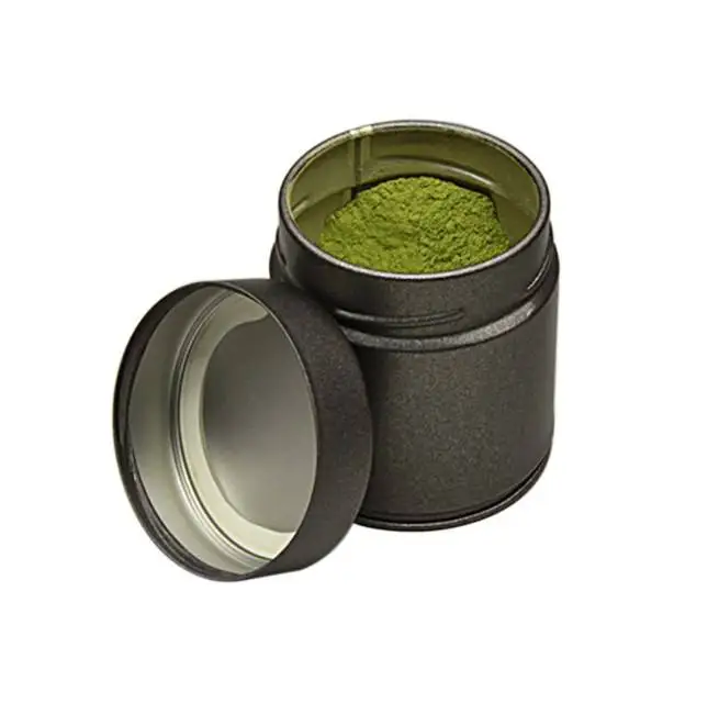 Wholesale Custom Logo 30g 50g 60g 100g Matcha Tea Can For Round Tea Tin Canister Multi Color Tin Box