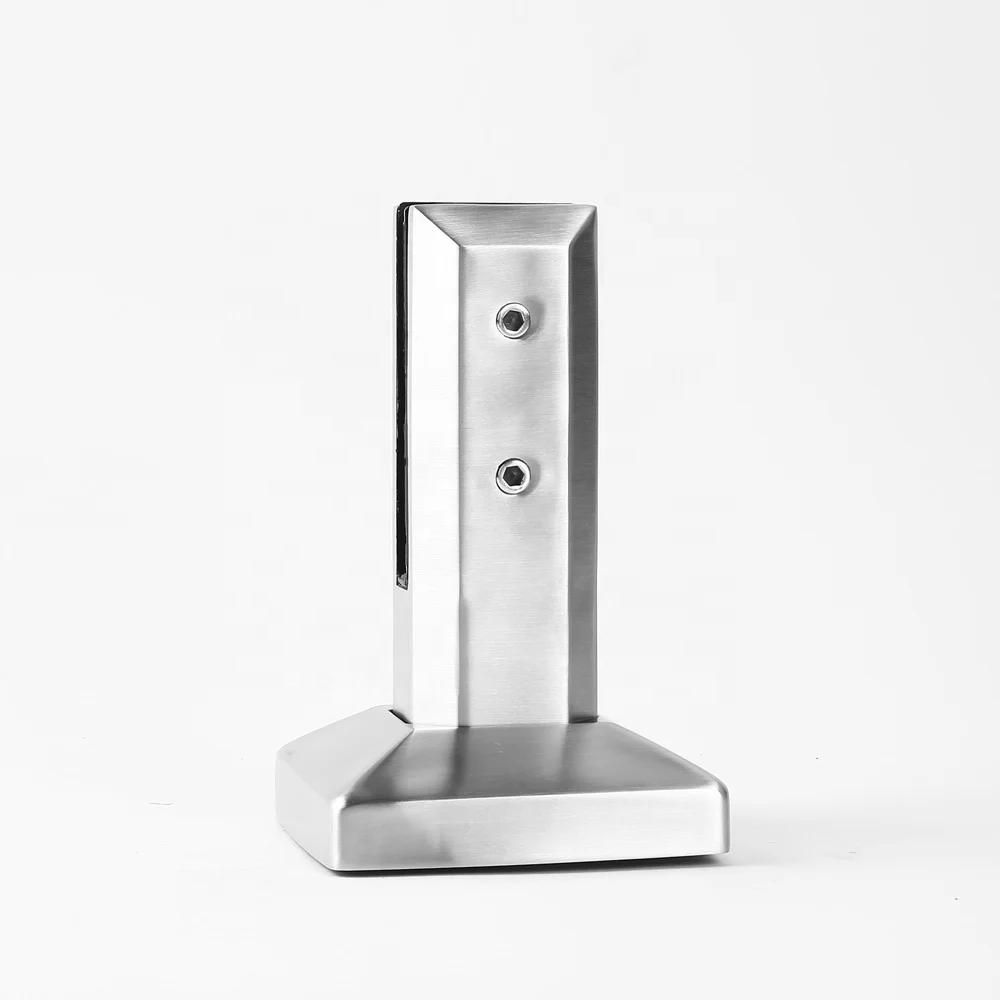Hot Sale Stainless Steel Base Plated Square Adjustable Glass Spigot for Glass Railing Pool Fencing