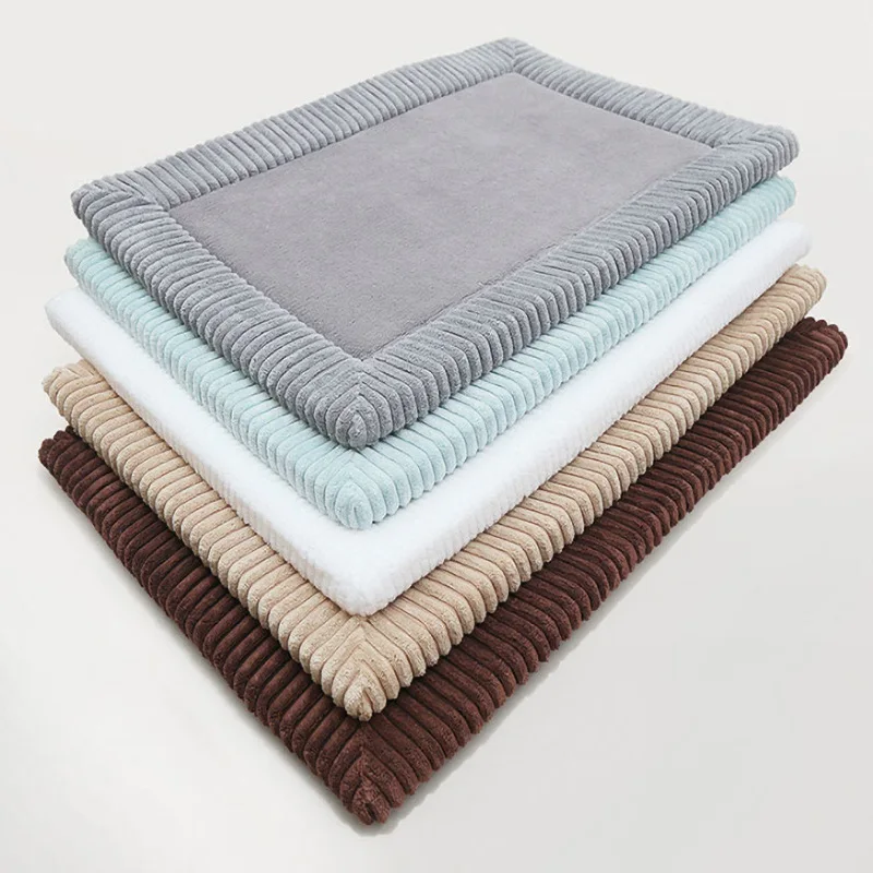 Super Soft Thick Memory Foam Bath Rug Flannel Absorbent Shower Mat Non Slip Bathroom Mat