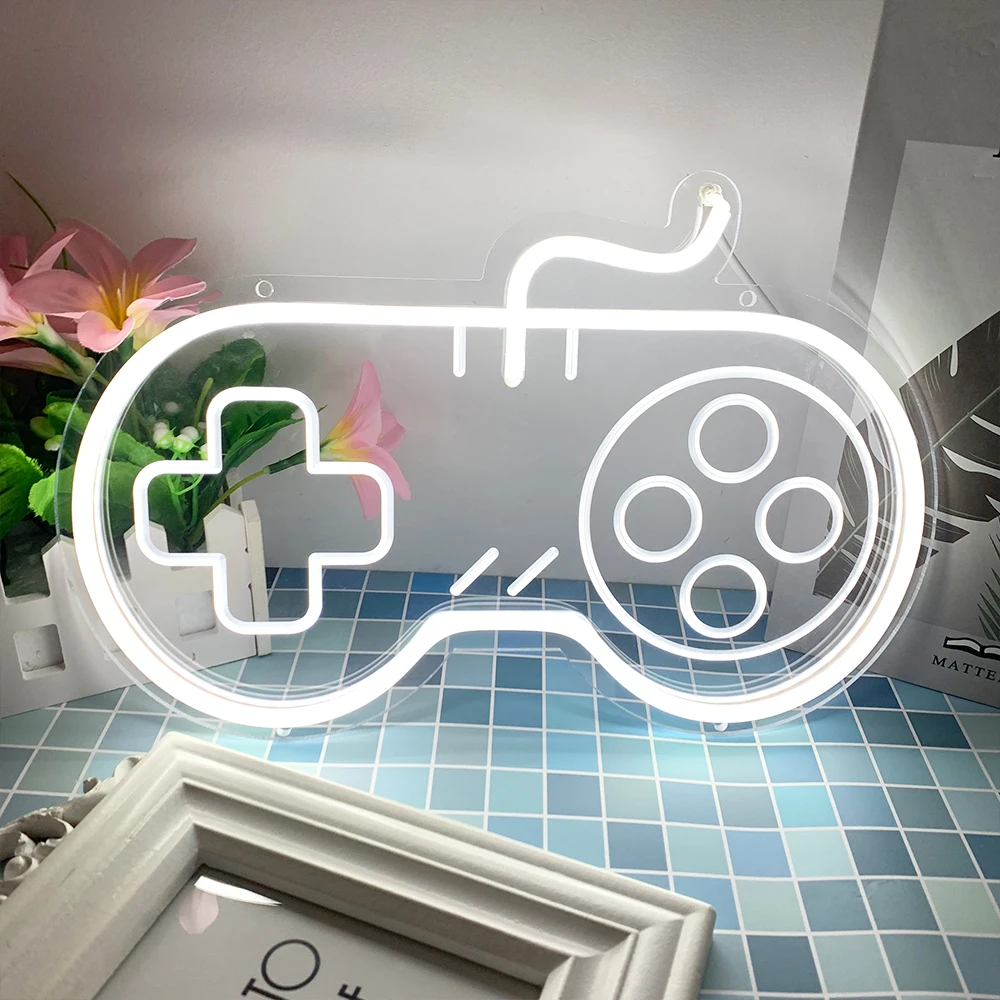 DIVATLA Factory Direct Sales Game Neon Sign Gamepad Shape LED Neon Signs for Gamer Room Wall Bedroom Decor