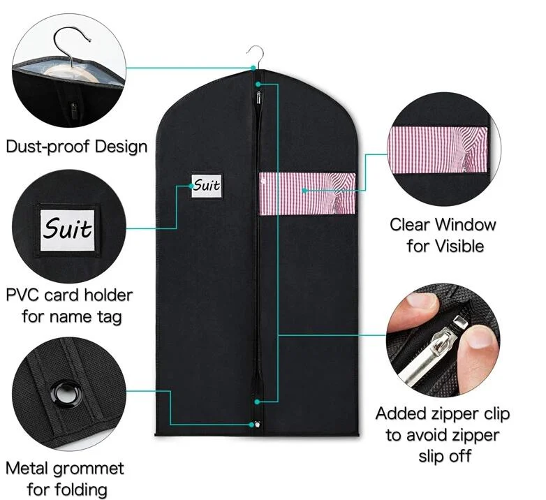 WeDo Custom Logo Amazon Hot Sale Factory Direct Sale Clothing Dust Proof pouch and Waterproof Non-woven Suit Bag High Quality