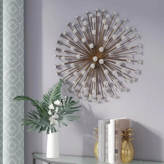 Modern Creative Acrylic Sun Burst Home Room Wall Art Decor Accents set