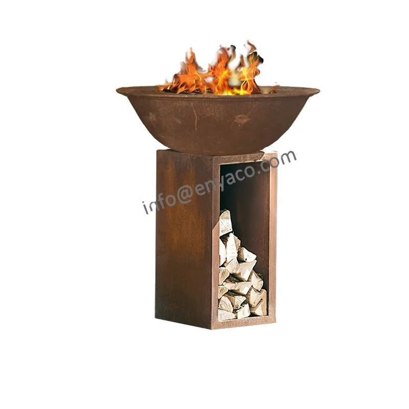 Outdoor Casting Wood Stove Design with storage base Stoves Wood Burning Cast Iron