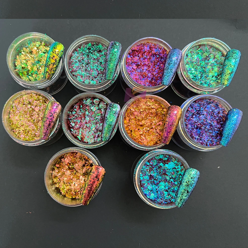 New Decoration Chameleon Effect Nail Flakes Glitter Chameleon Powder Pigments
