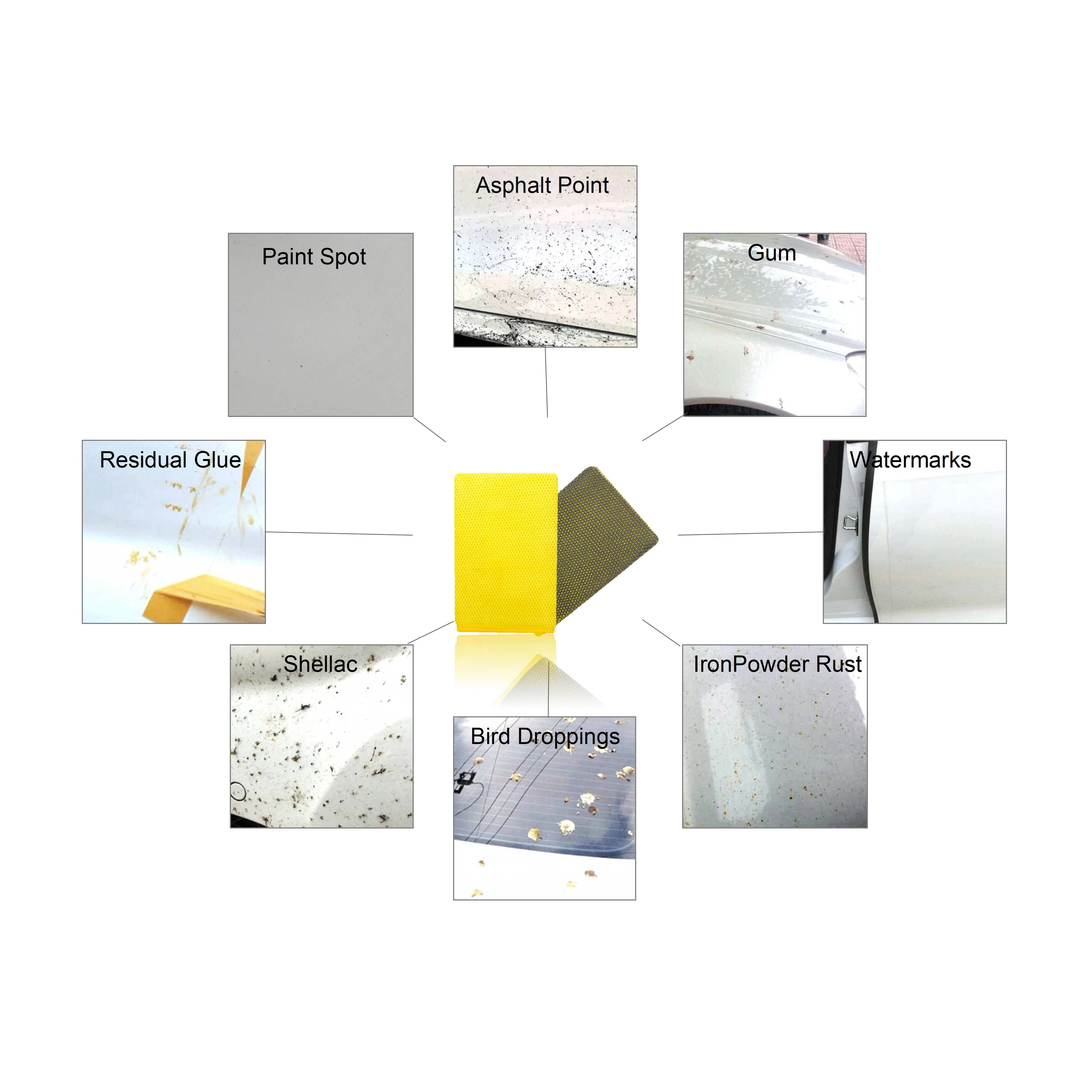 Clay mitt auto detailing mesh rust cleaner paint scratch water stain bird drop tree sap remover for cleaning Cars and Boats