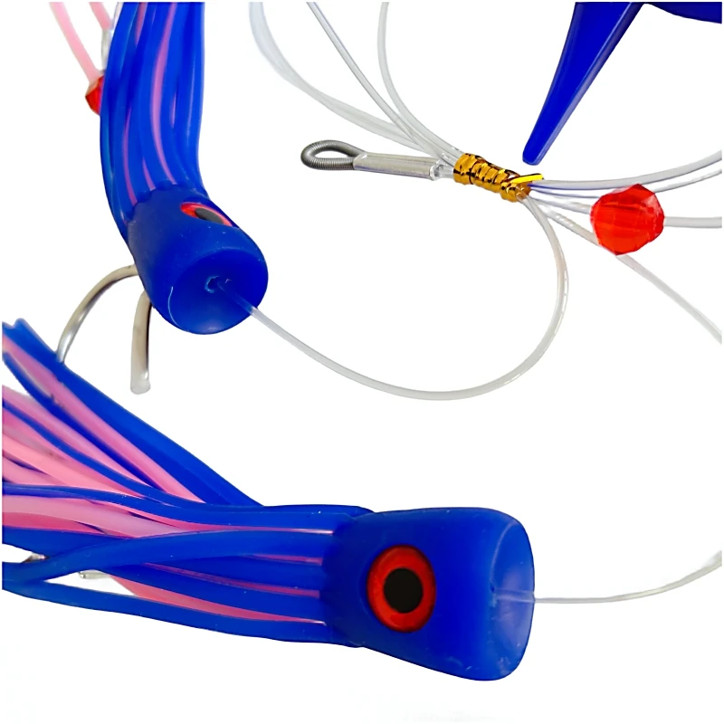 Big Game Saltwater Fishing Trolling Daisy Chain Lure Tuna Bird 210g 155mm/6inch Rigged Set Mesh Bag Marlin Teaser Mahi