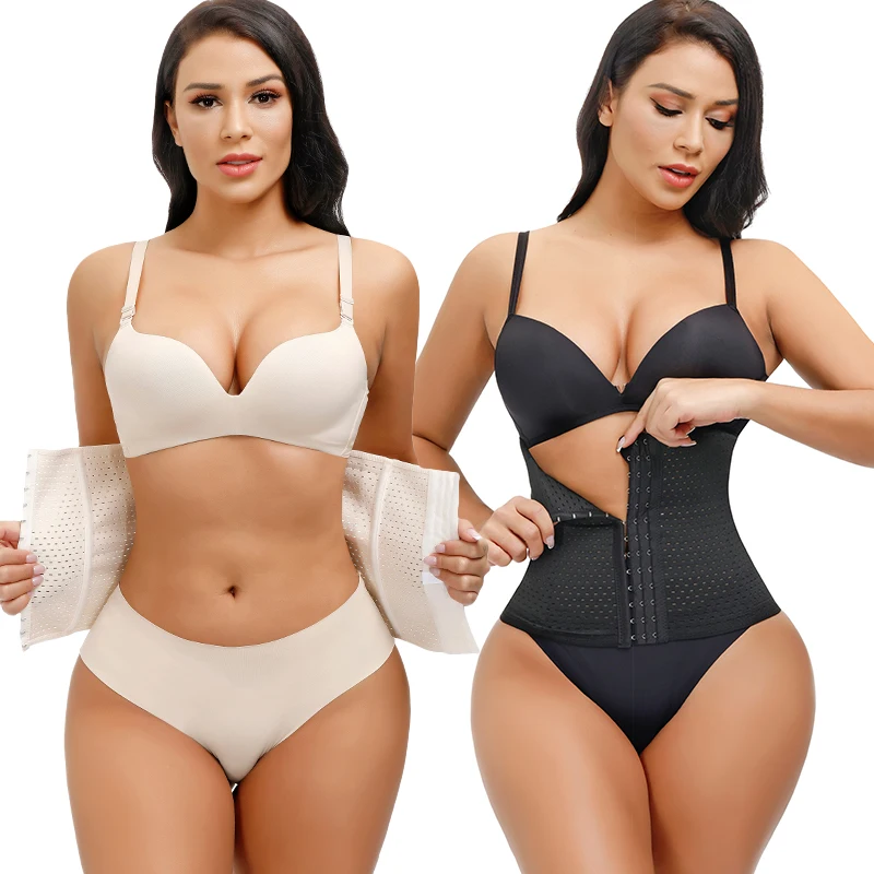 Hot Adjustable 4 Rows 13 Buckles Comfortable Waist Effective Support Women Body Shaper Waist Trainer