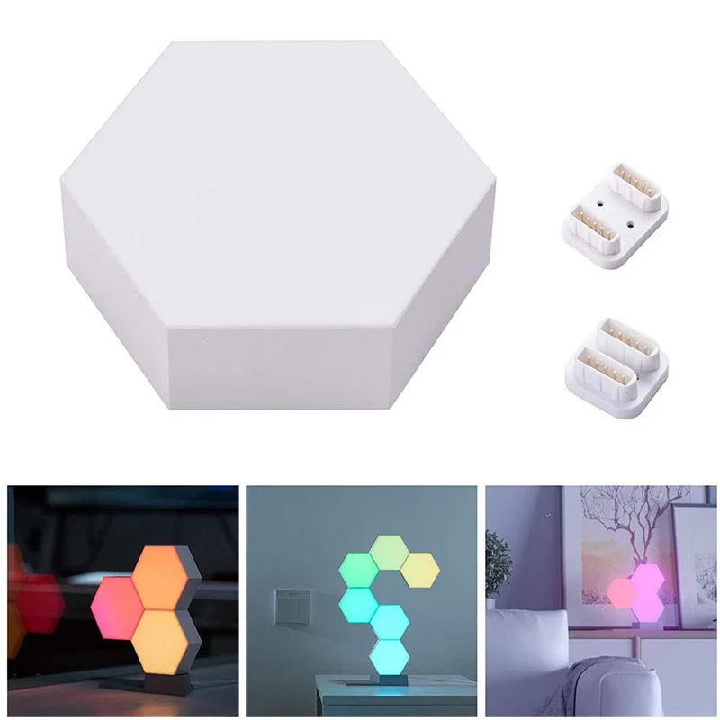  Сенсорный ночник RGB 6 шт. магнитный квантовый настенный светильник в виде сот шестигранный светодиодный сенсорный домашнее настенное