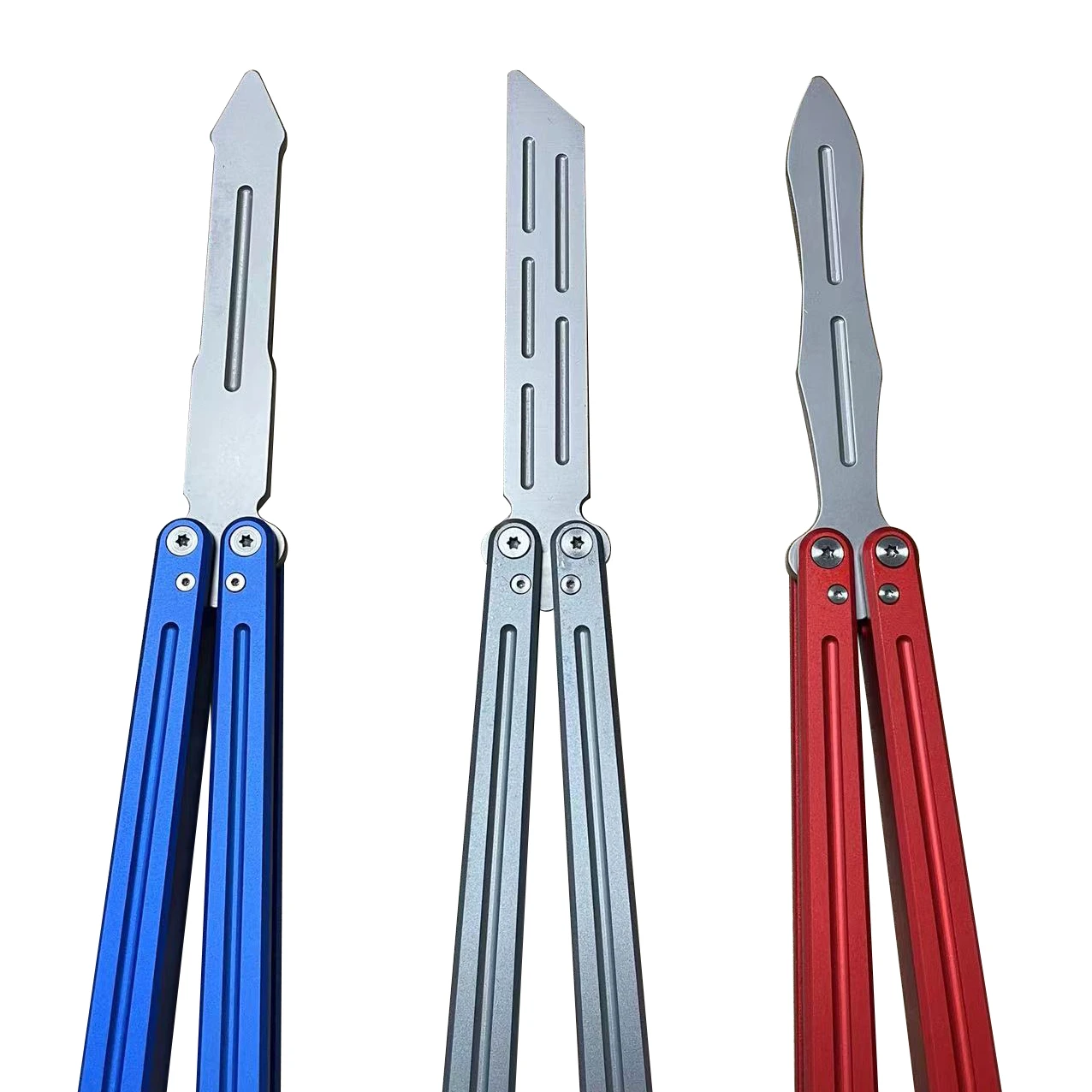 EDC Outdoor Portable Multi function Folding Aluminum Handle Without Edge Butterfly Training Knife
