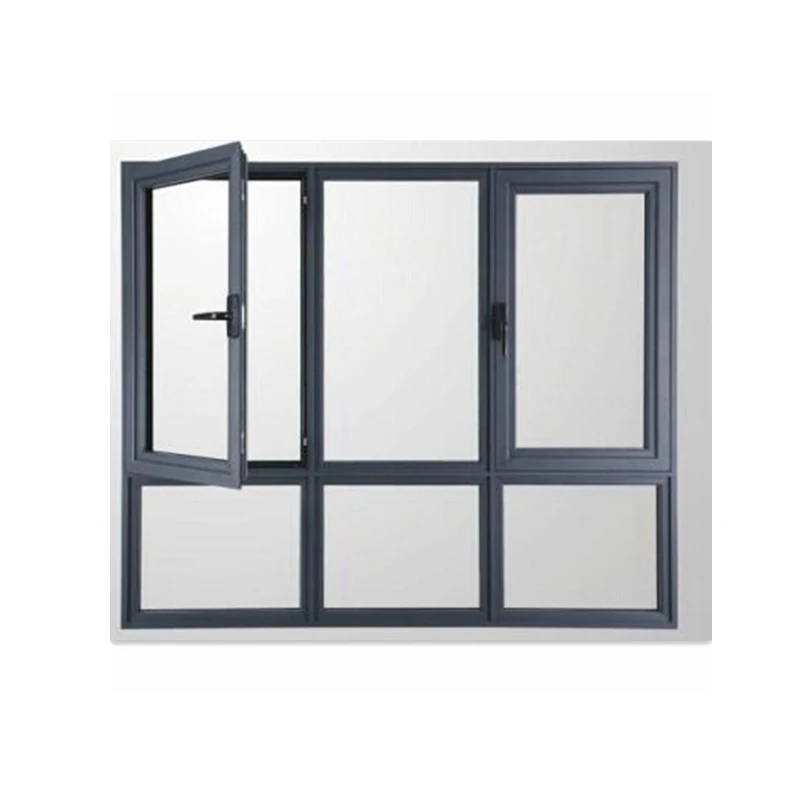 Double swing french casement window aluminum tilt and turn windows grey aluminum windows