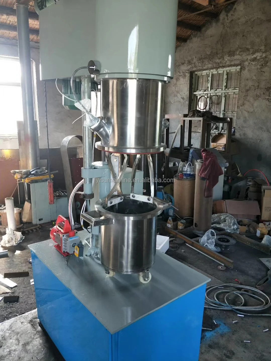 battery mixers powerful dual heated plastisol ink dispenser silica gel glass glue paste double shaft planetary vacuum mixer