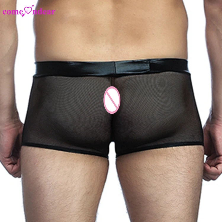 Private label temptation plus size pvc sexy latex underwear for man
