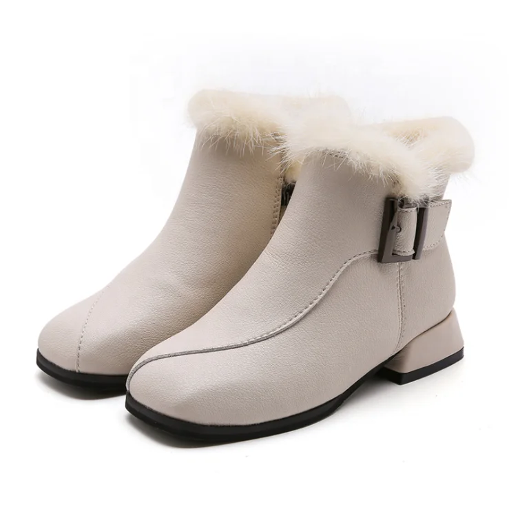 
Wholesale 2020 New Girls boots Fashion kids genuine leather waterproof half boots shoes girls walking winter boots 