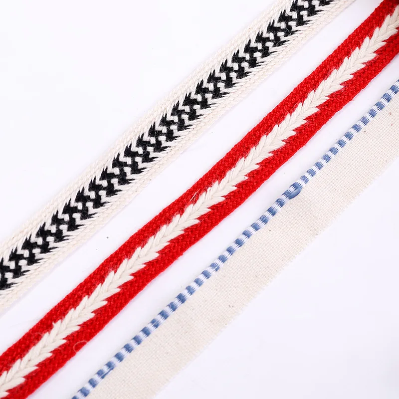Making Outdoor Supplies Heavy Cotton Webbing 2cm Wide 50 Yard Polyester Cotton Webbing Strap for Webbing Bag Handles Bag Strap