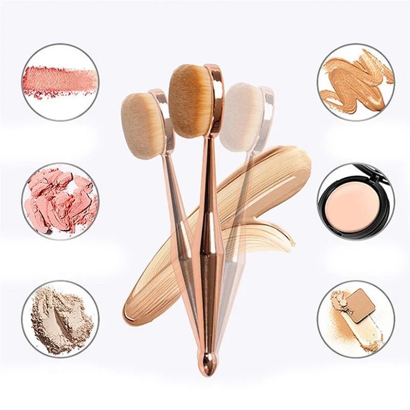 New private label 1 PC Makeup Brush Toothbrush The New Mermaid Makeup Brush Foundation Oval Brushes for lady makeup
