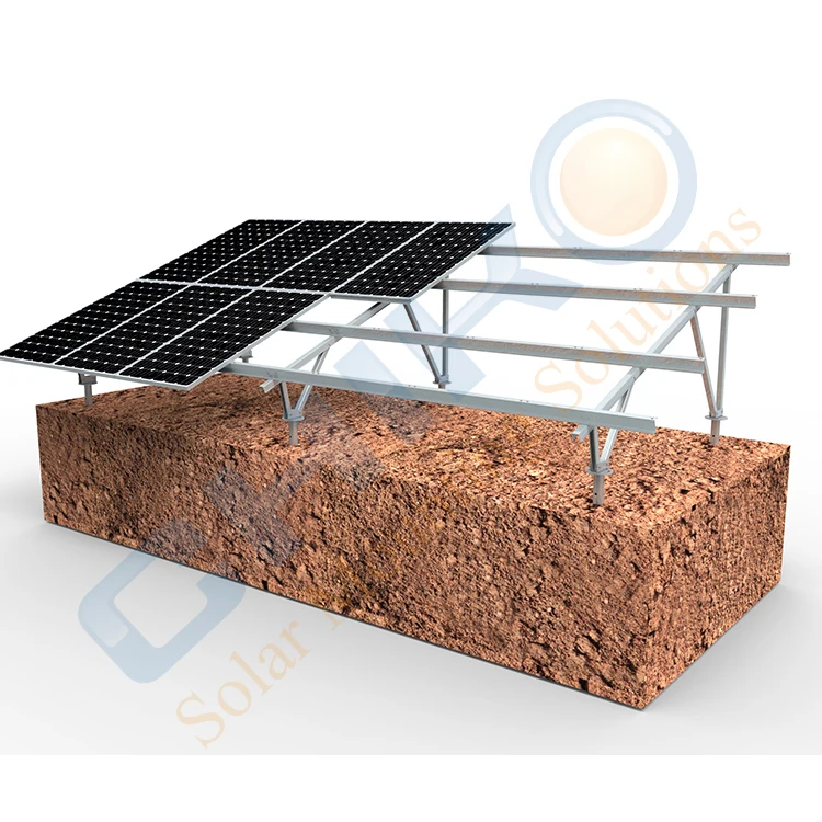 Rapid assembly solar panel mounting structure for ground solar power plant