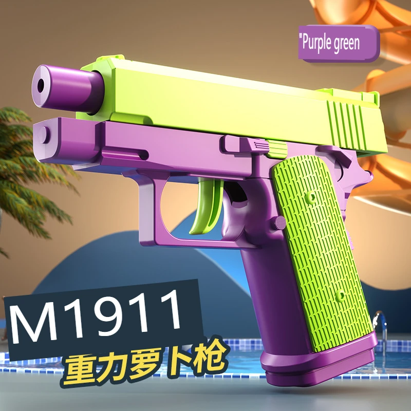 Sand hawk toy gun 3D printing Mini turnip gun on empty bin Decompress the radish knife and fire a toy gun