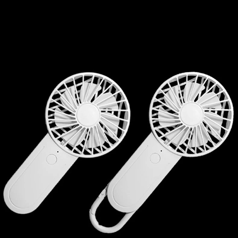 mini cooling rechargeable handle fan 3 Silent Gears  Strong Wind Personal Air Cooler Portable Fans USB handheld fan with hook