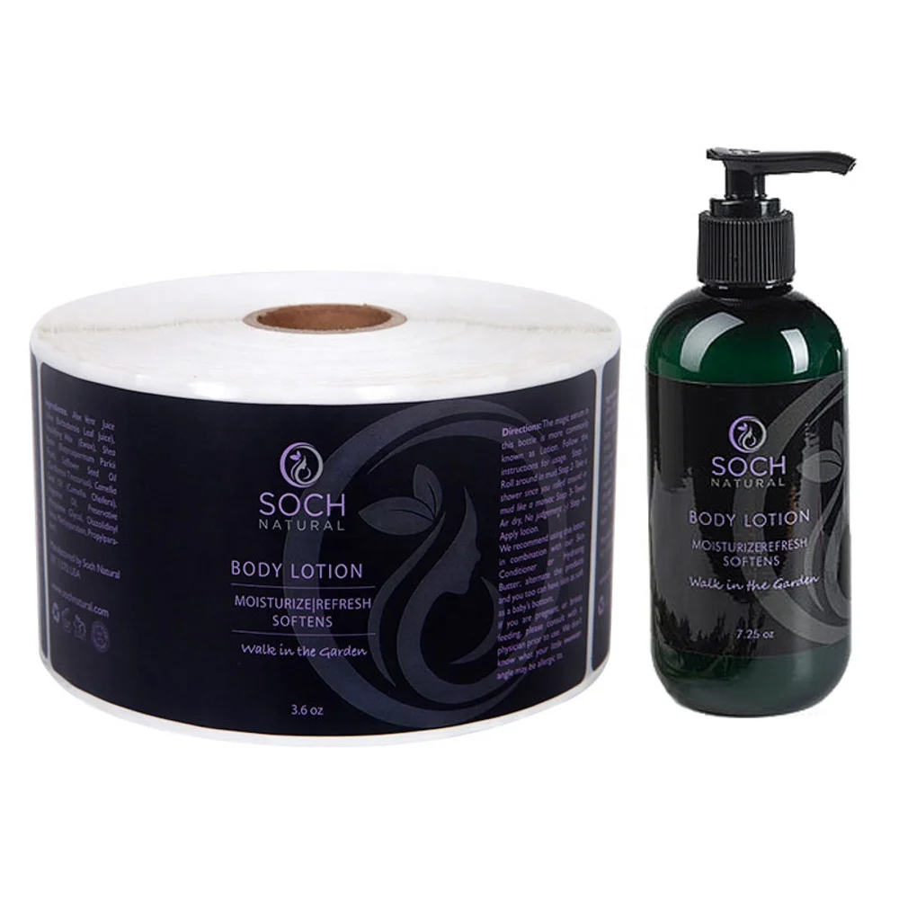 Custom-made Plastic Bottle Label Printing Adhesive Sticker For Bottle