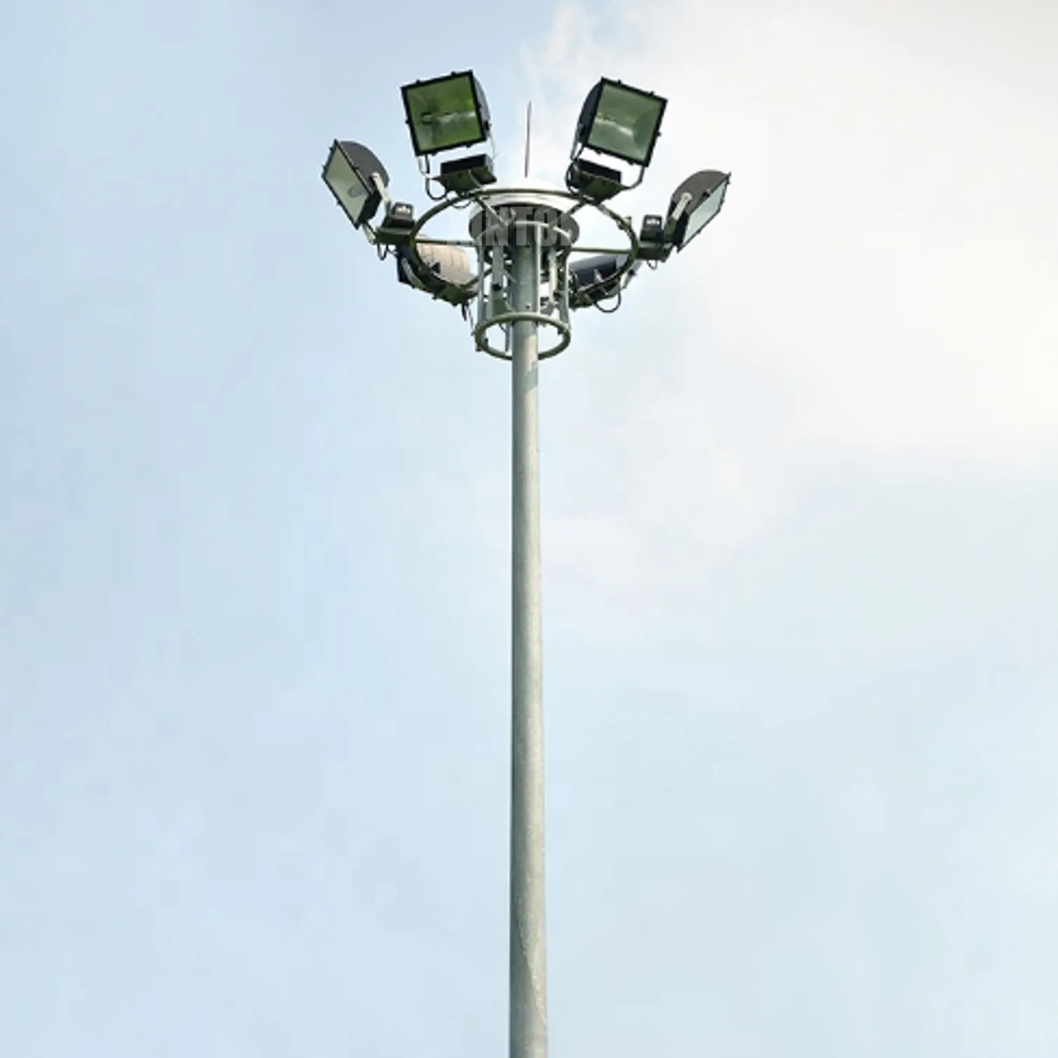 15m to 18m high mast steel galvanized street light pole