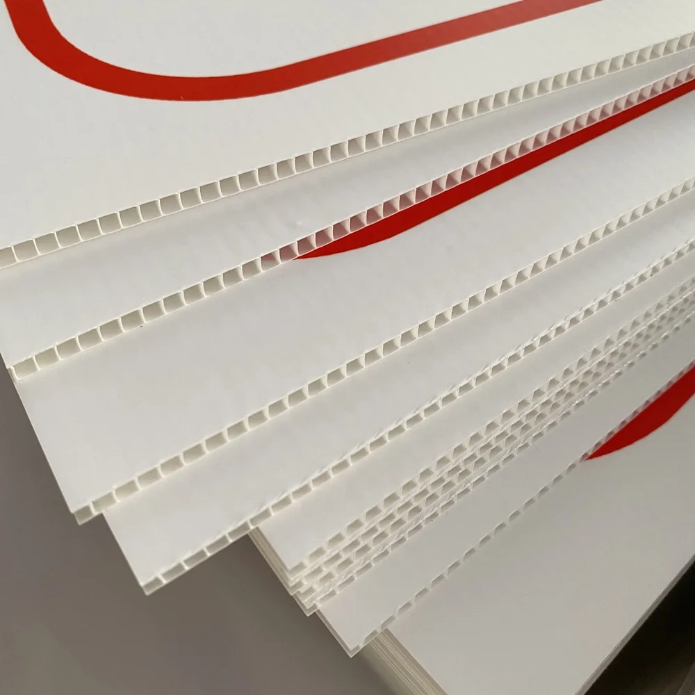 4mm 5mm PP Plastic Advertising Printed Board Corrugated Plastic Signs Die Cut Corflute Signs