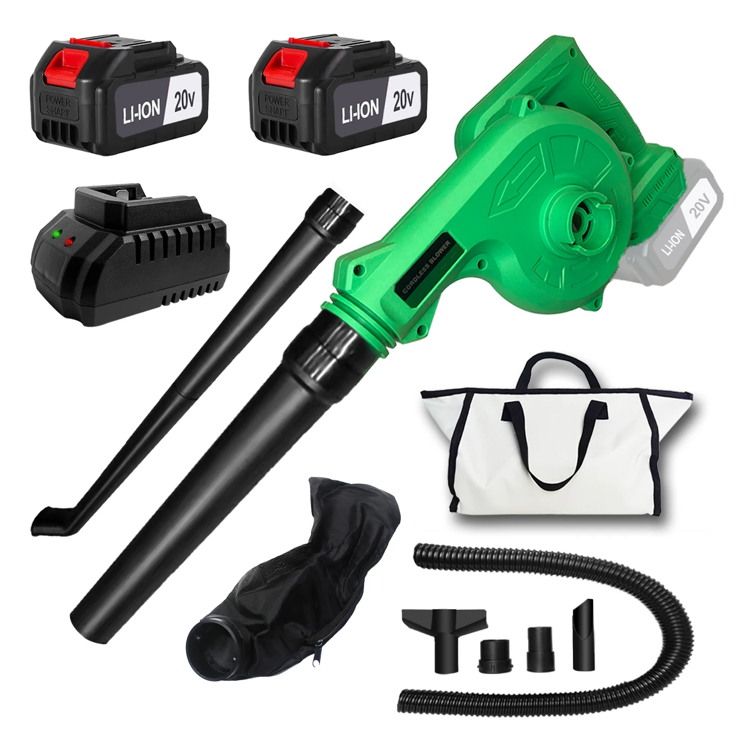 HEIPOE  CB-20A(3.0AH) Hot Sell Portable Libite 20V Cordless Blower Power Tools wiht 2 battery