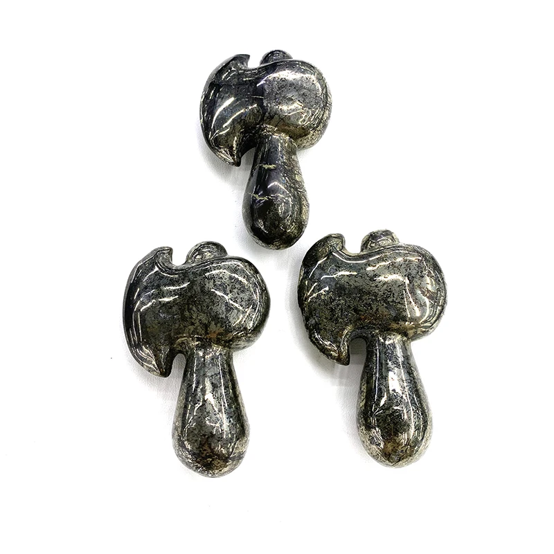 Wholesale natural high quality crystal axe healing stone quartz pyrite axe for home decoration