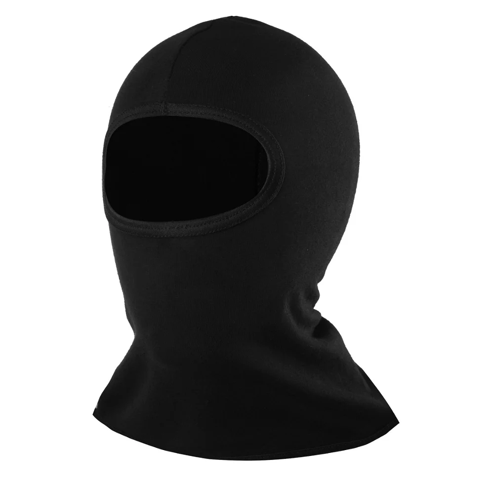Face cover Custom Silk Balaclava Hat Polyester Mask Men Women Knitted Outdoor Tactical Black Balaclava