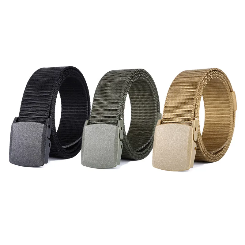 Оптовый легкий поясной Тактический нейлоновый ремень с пластиковой пряжкой для наружного оборудования в