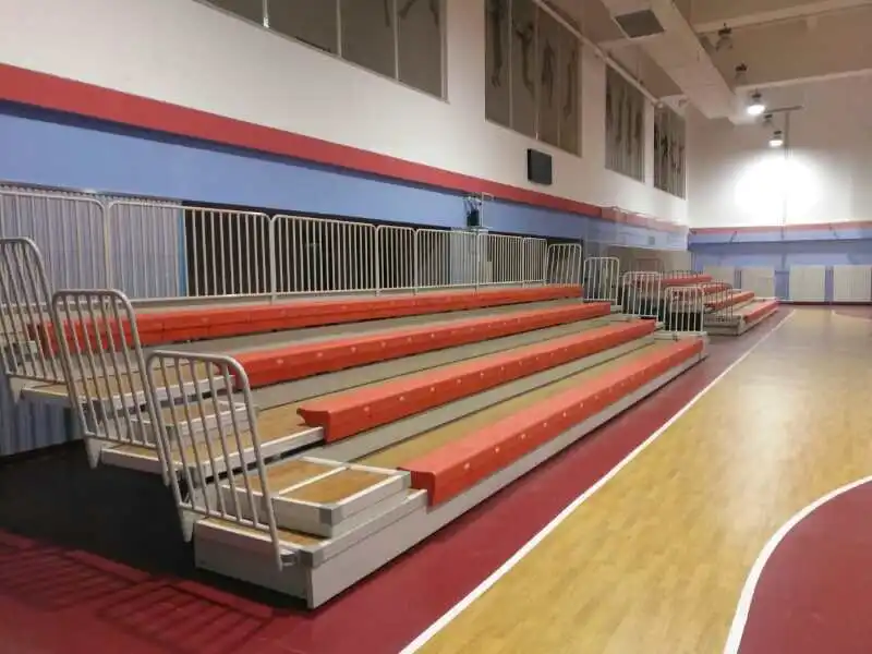 Customized sport bleacher electric the hollow bench telescopic stadium bleacher for export