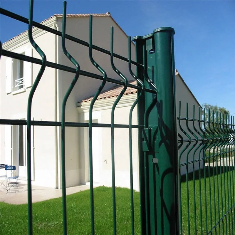 Home Outdoor Decorative Welded Wire Rigid Mesh Metal Curved Panel 3D Garden Fence