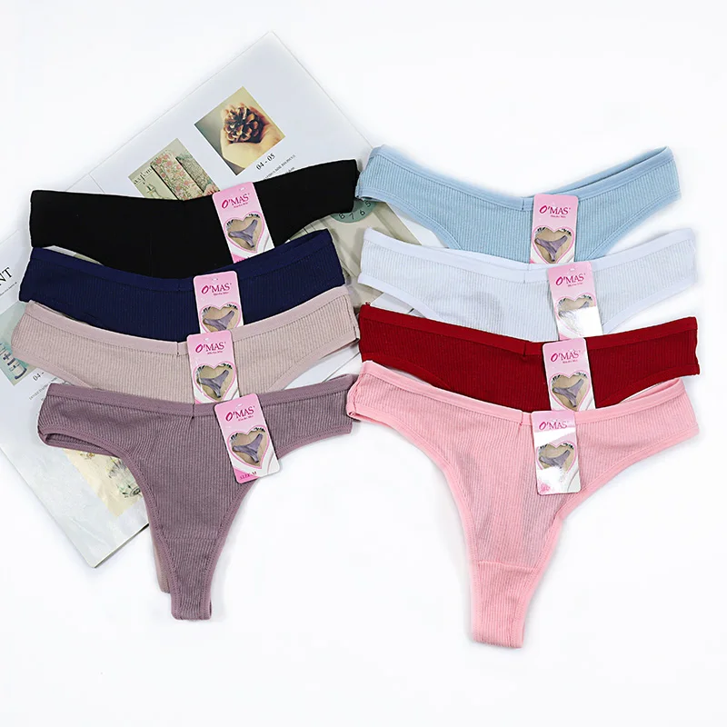 Customization panties female underwear wholesale women cotton thongs and g string