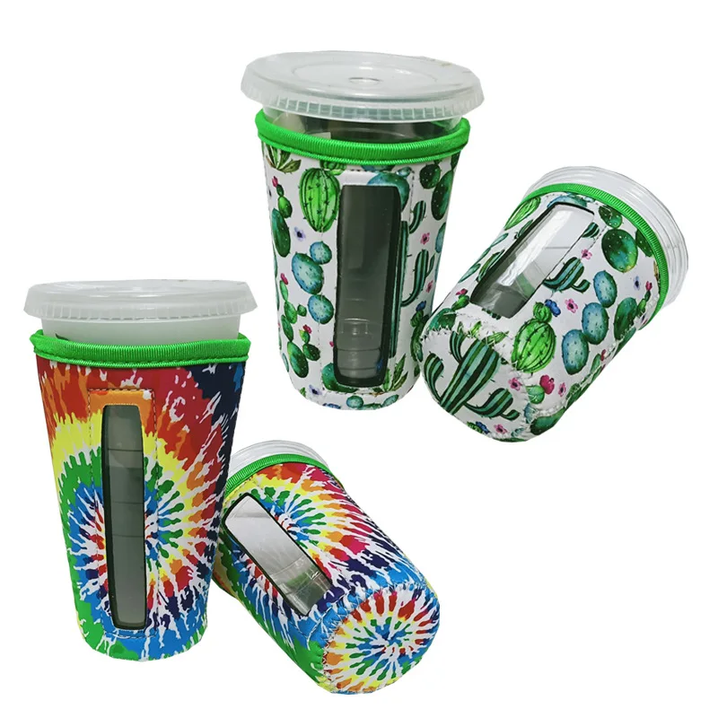 DD2811 Custom Portable 16 24 30oz Tumbler Cover for Cold Drinks Reusable  Cup Accessories Iced Coffee Cup Neoprene Sleeve